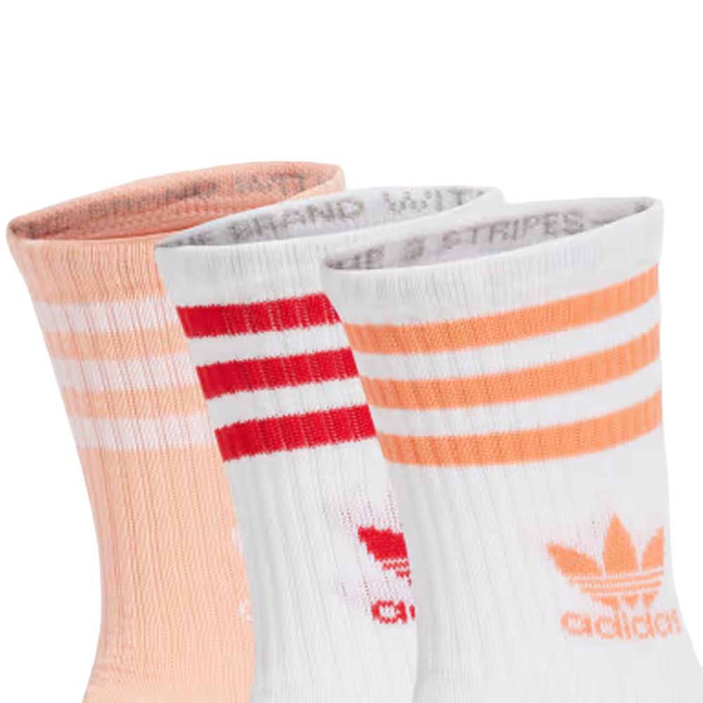 X3 Paires de Chaussettes Rose/Blanc Mixte Adidas Crew Sock vue 2