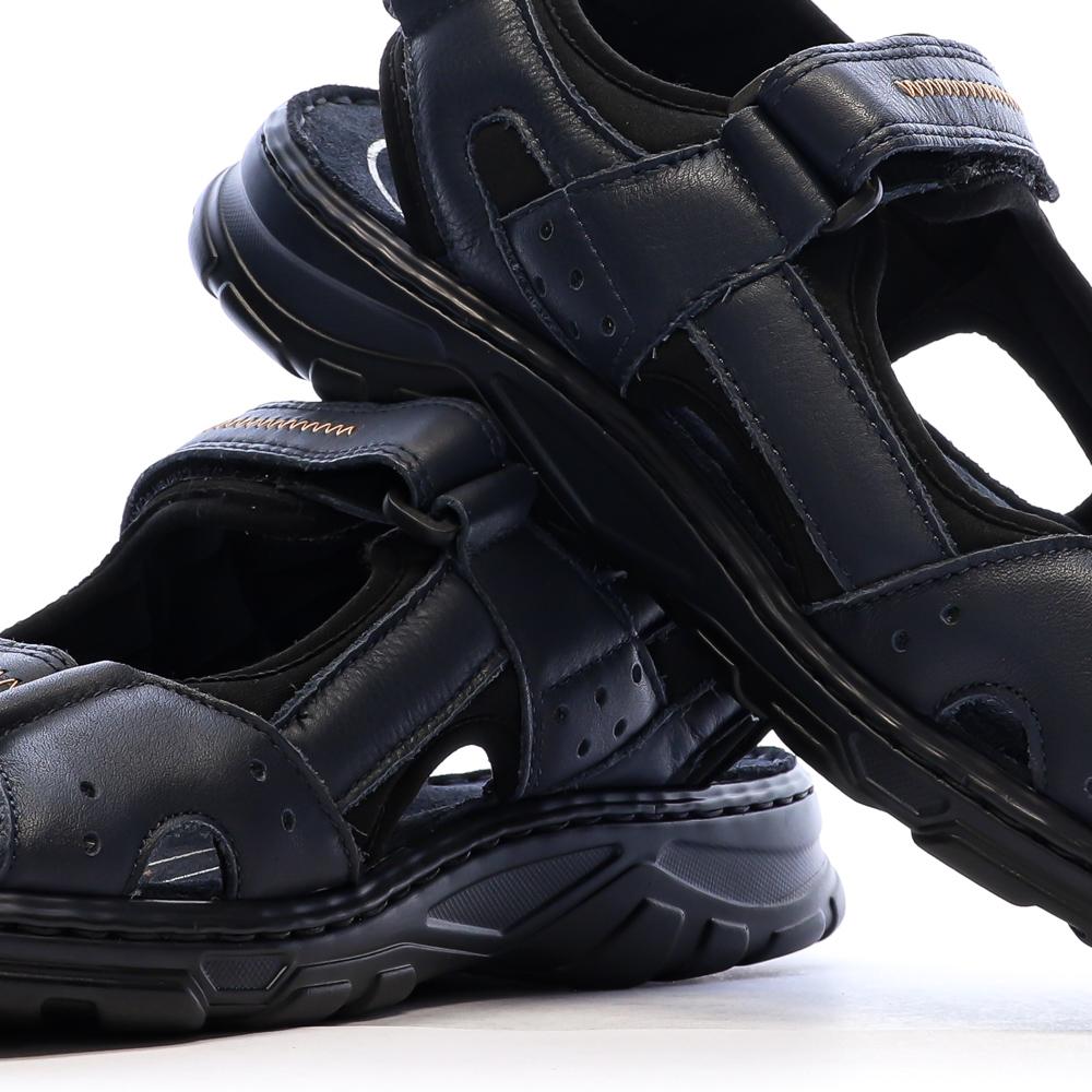 Herren-Sandalen in Marineblau TBS JOHALIN Ansicht 7