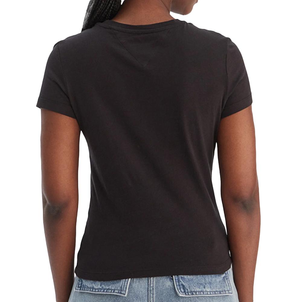 Camiseta negra de mujer Tommy Hilfiger Tjw Slim ver 2