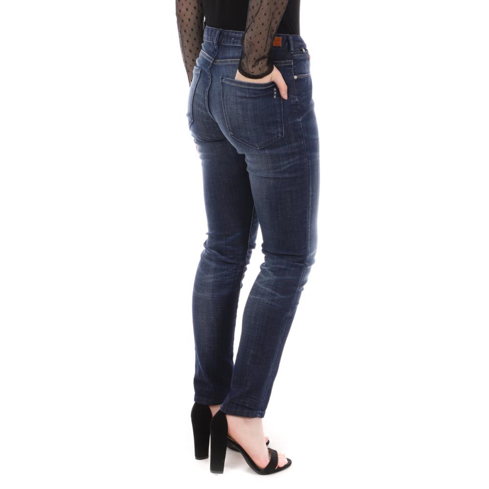 Jean Boyfriend Bleu Femme Scotch & Soda vue 2