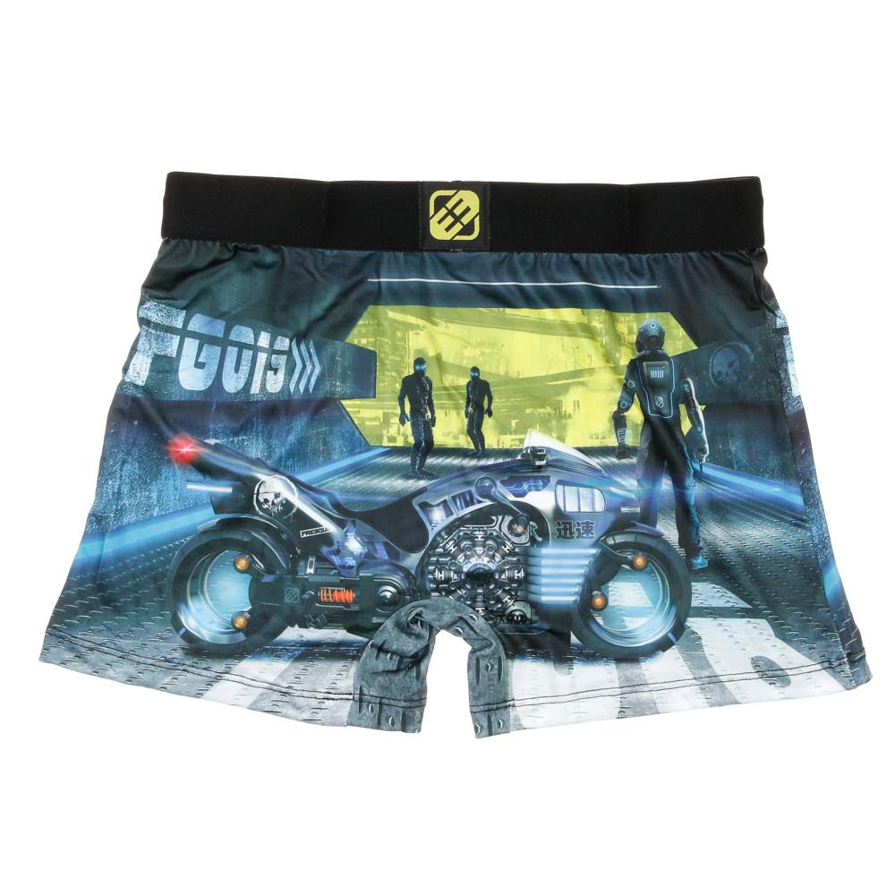 Boxer Noir/Jaune Homme Freegun Punk Biker vue 2