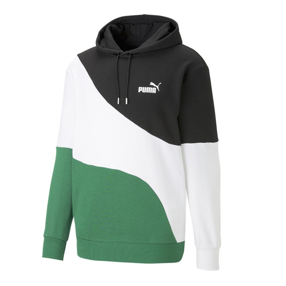 Sweat à Capuche Vert/Noir Homme Puma 673786 pas cher