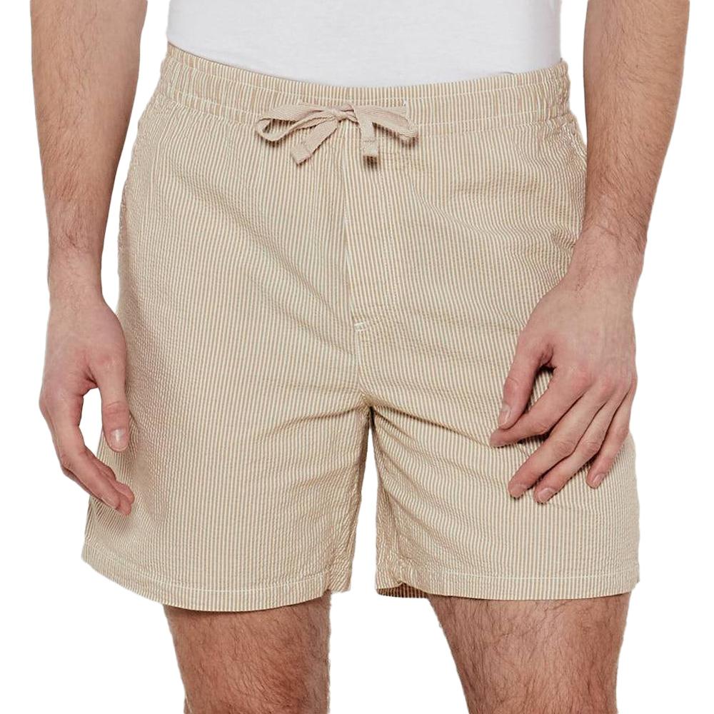 Short Beige Homme Tommy Jeans Seersucker pas cher