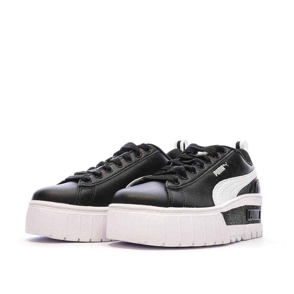 Baskets Noir/Blanc Femme Puma Mayze Wedge vue 6