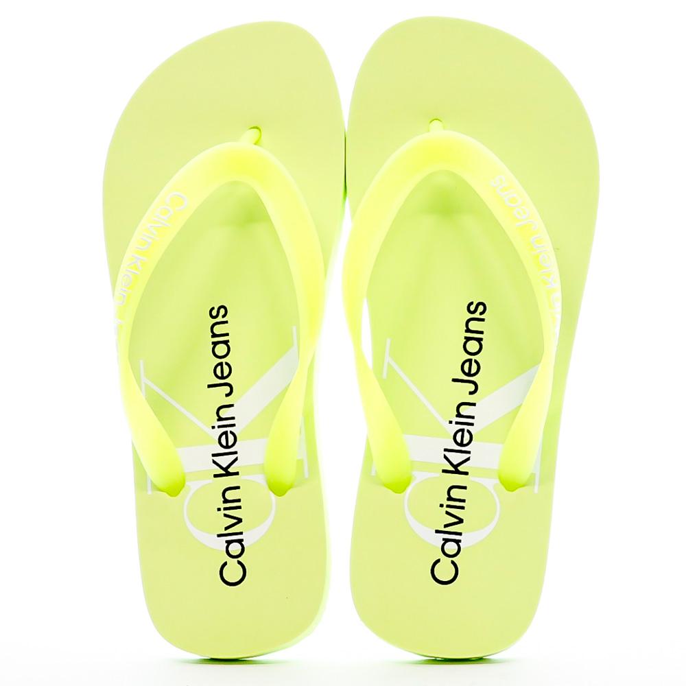 Tongs Jaune Femme Calvin Klein Jeans Beach Monolog vue 3