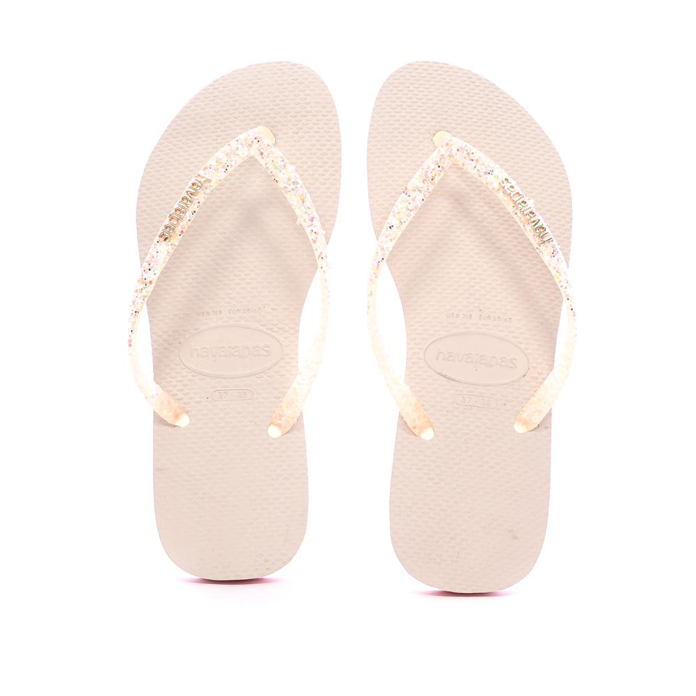 Tongs Roses Paillettes Femme Havaianas Hav Slim Glitter Flourish vue 3