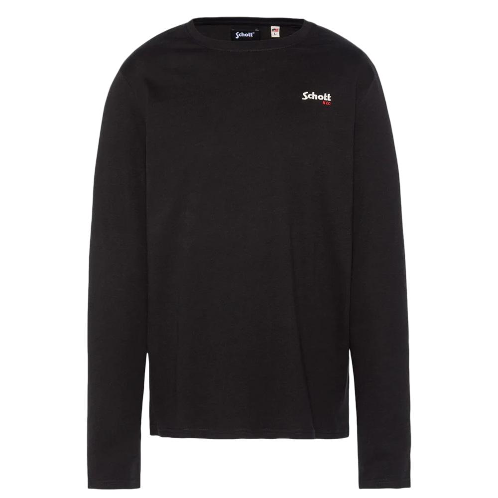 T-shirt Noir Homme Schott BRODEDML pas cher