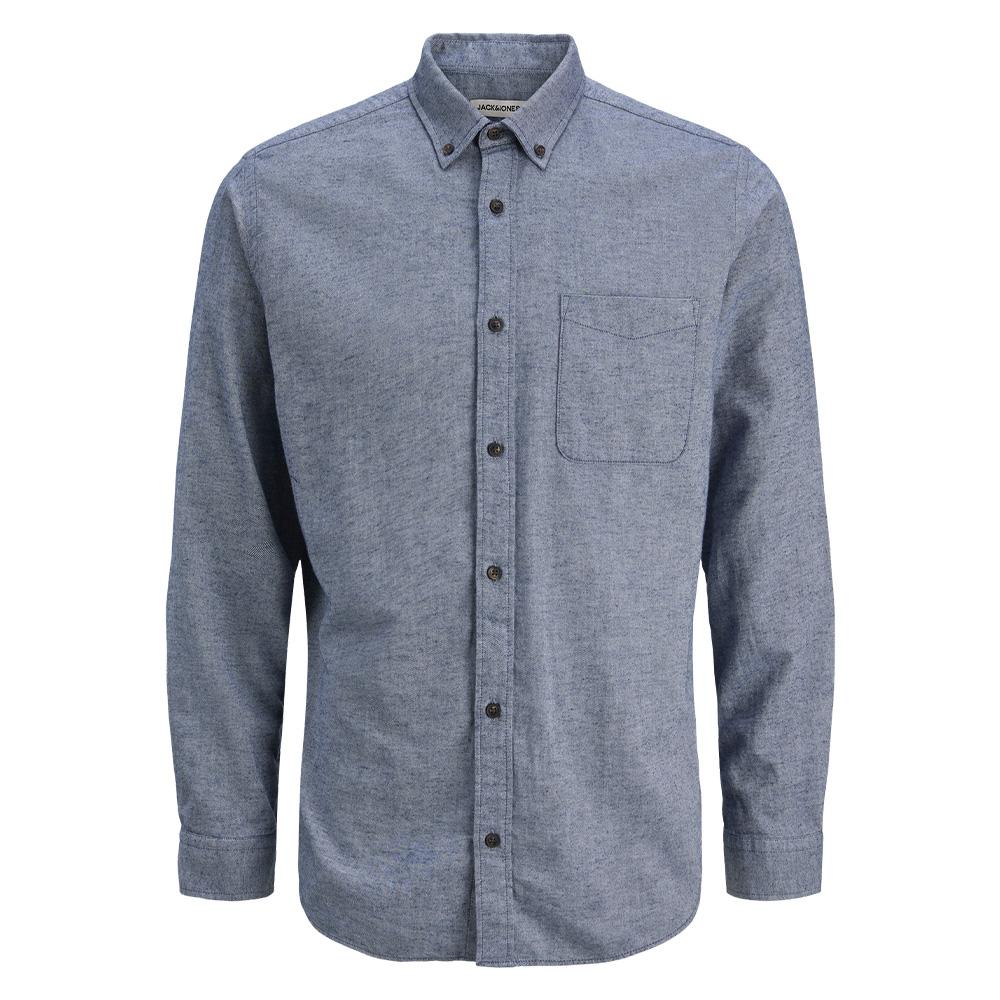 Chemise Bleu/Gris Homme Jack & Jones Classic Melange pas cher