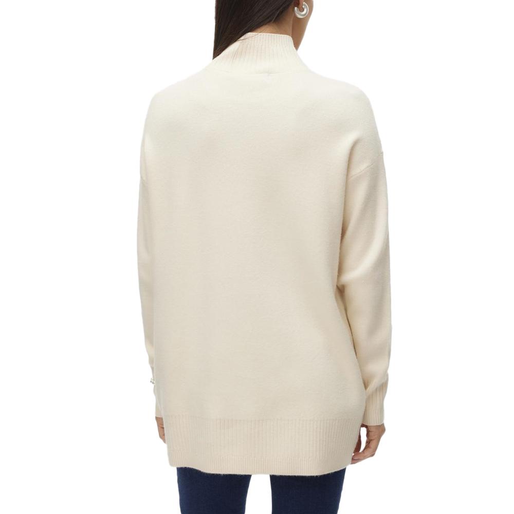Pull Ecru Femme Vero Moda Gold vue 2