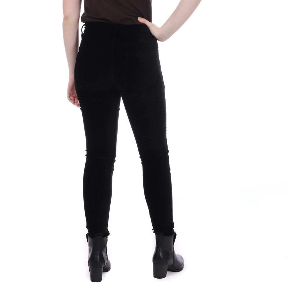 Pantalon en velours noir femme French Connection Raven velvet vue 2