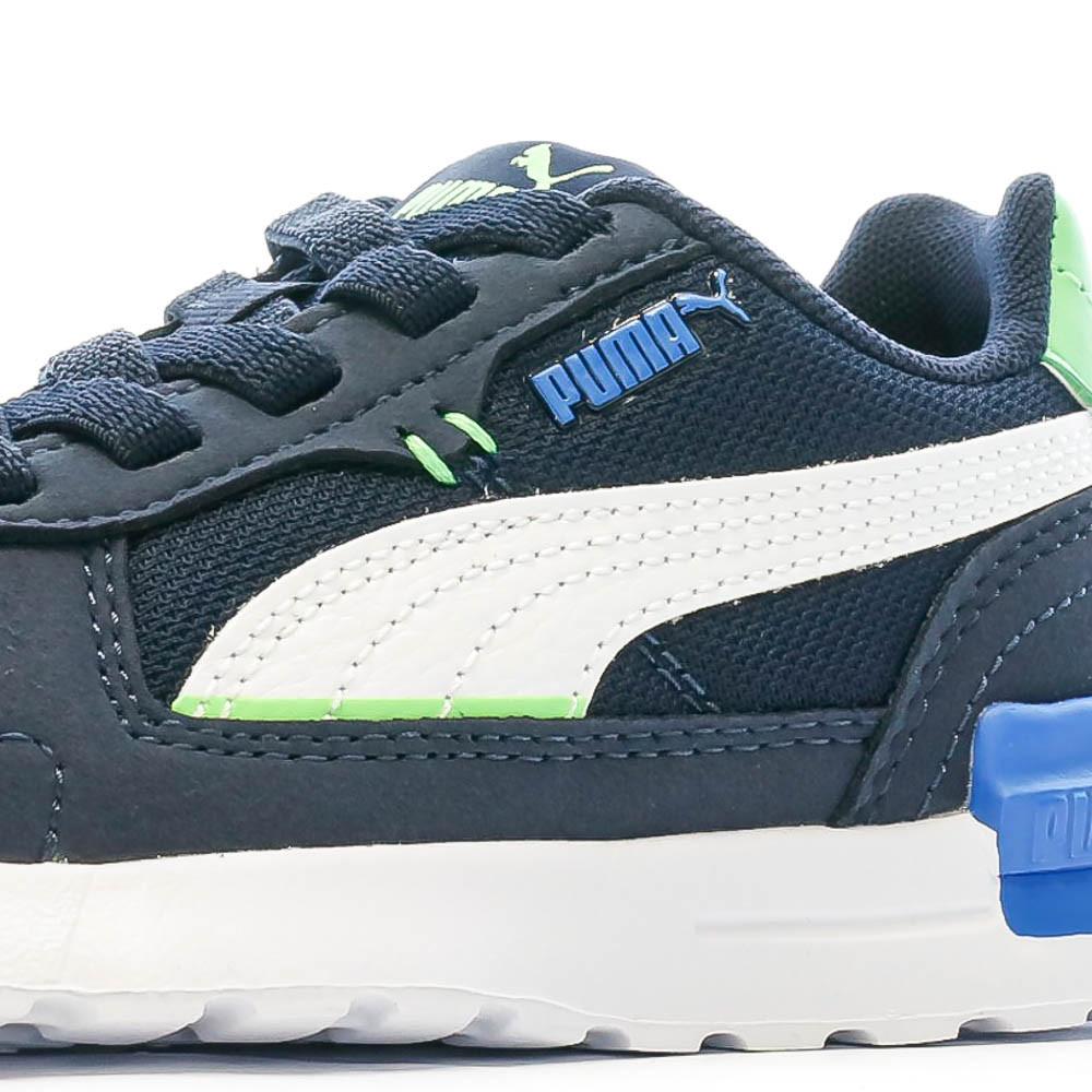 Baskets Gris/Blanc/Bleu Garçon Puma Graviton vue 7