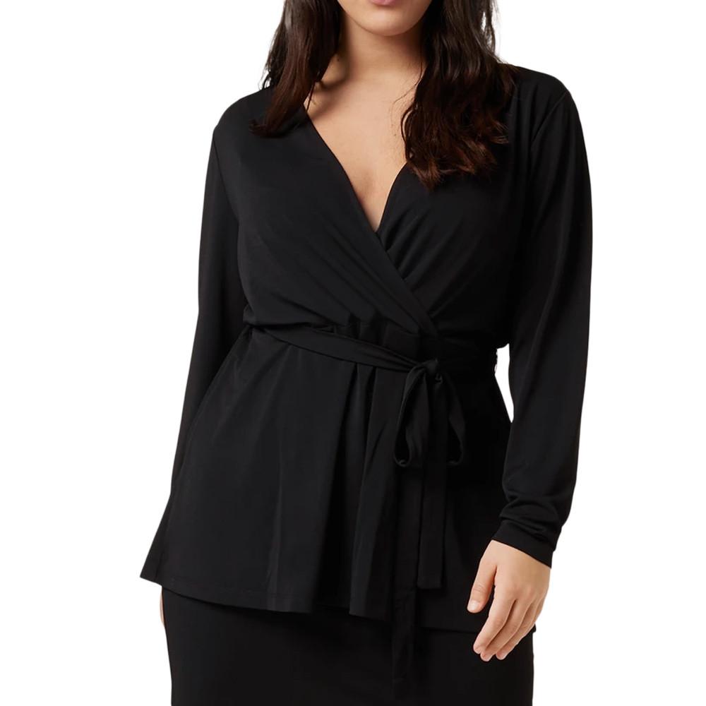 Blouse Noire Femme Vila Evoked Borneo pas cher