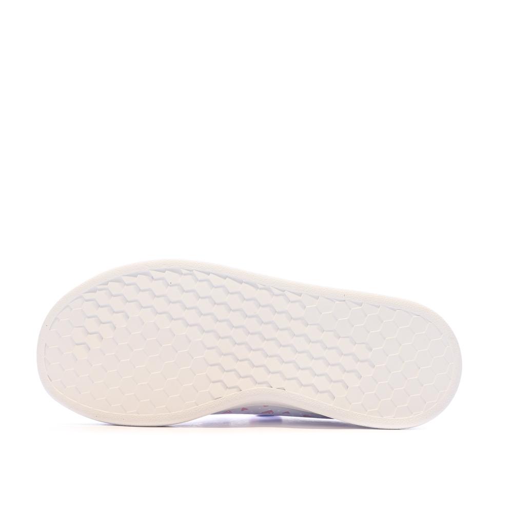 Baskets Blanche/Rose Adidas Advantage Cf C vue 5