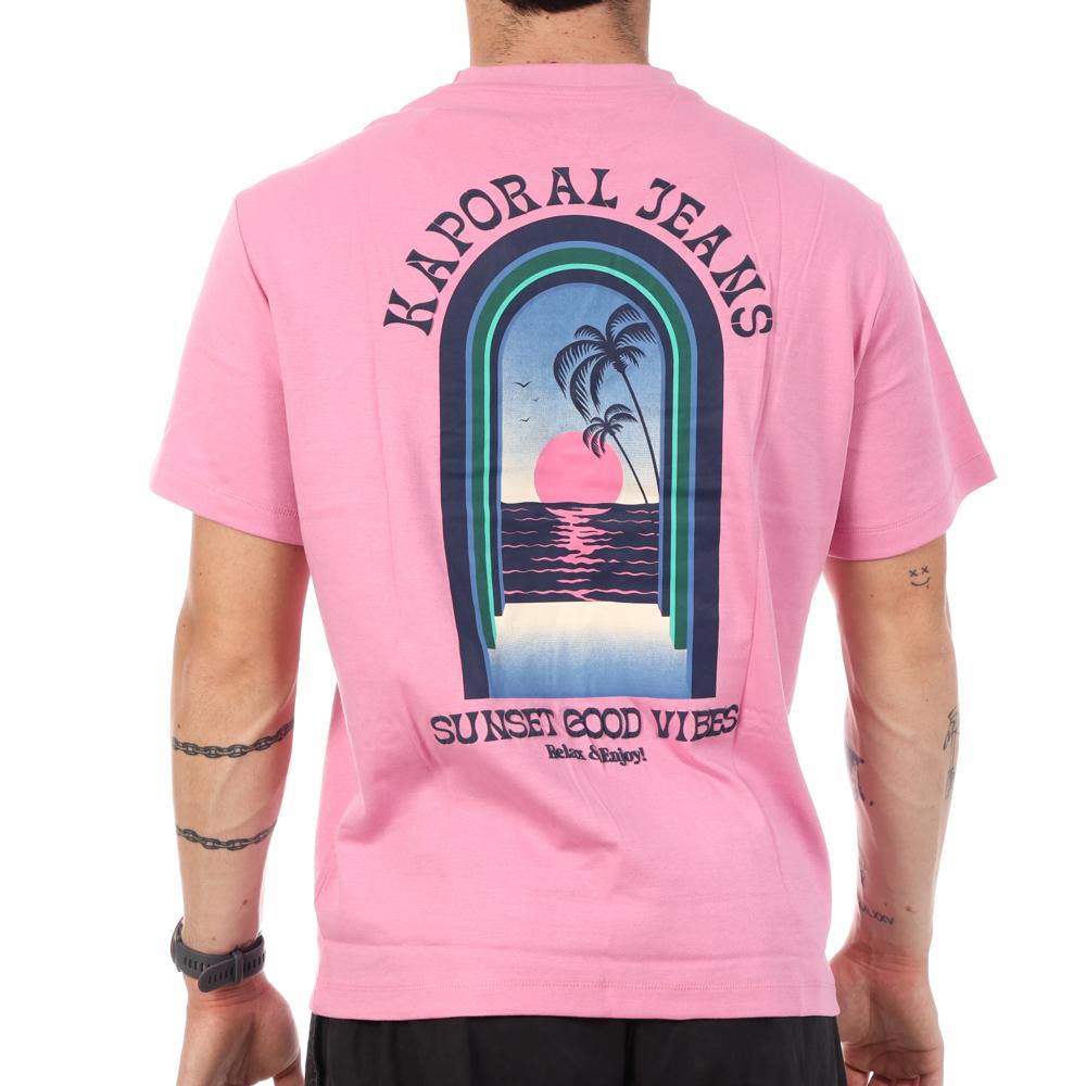 T-Shirt Rose Homme Kaporal TYGAE vue 2