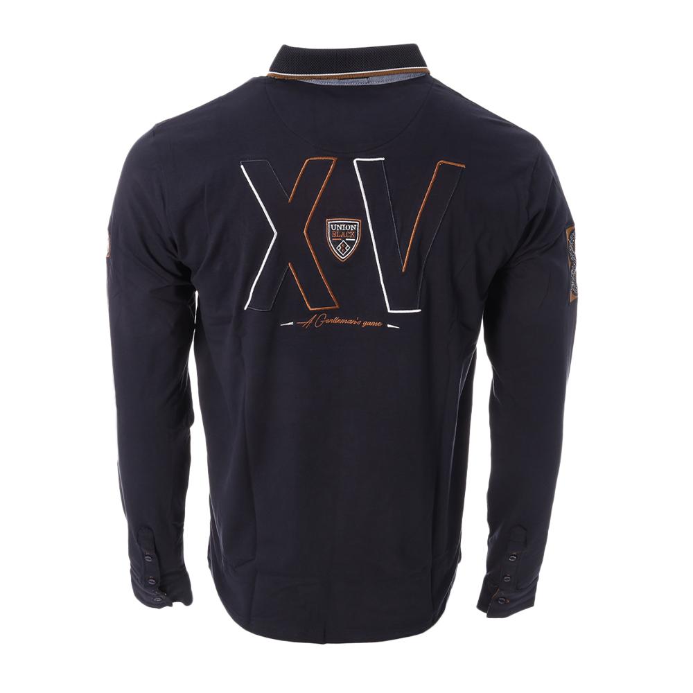 T-shirt Manches Longues Marine/Camel Homme RMS26 91241 vue 2