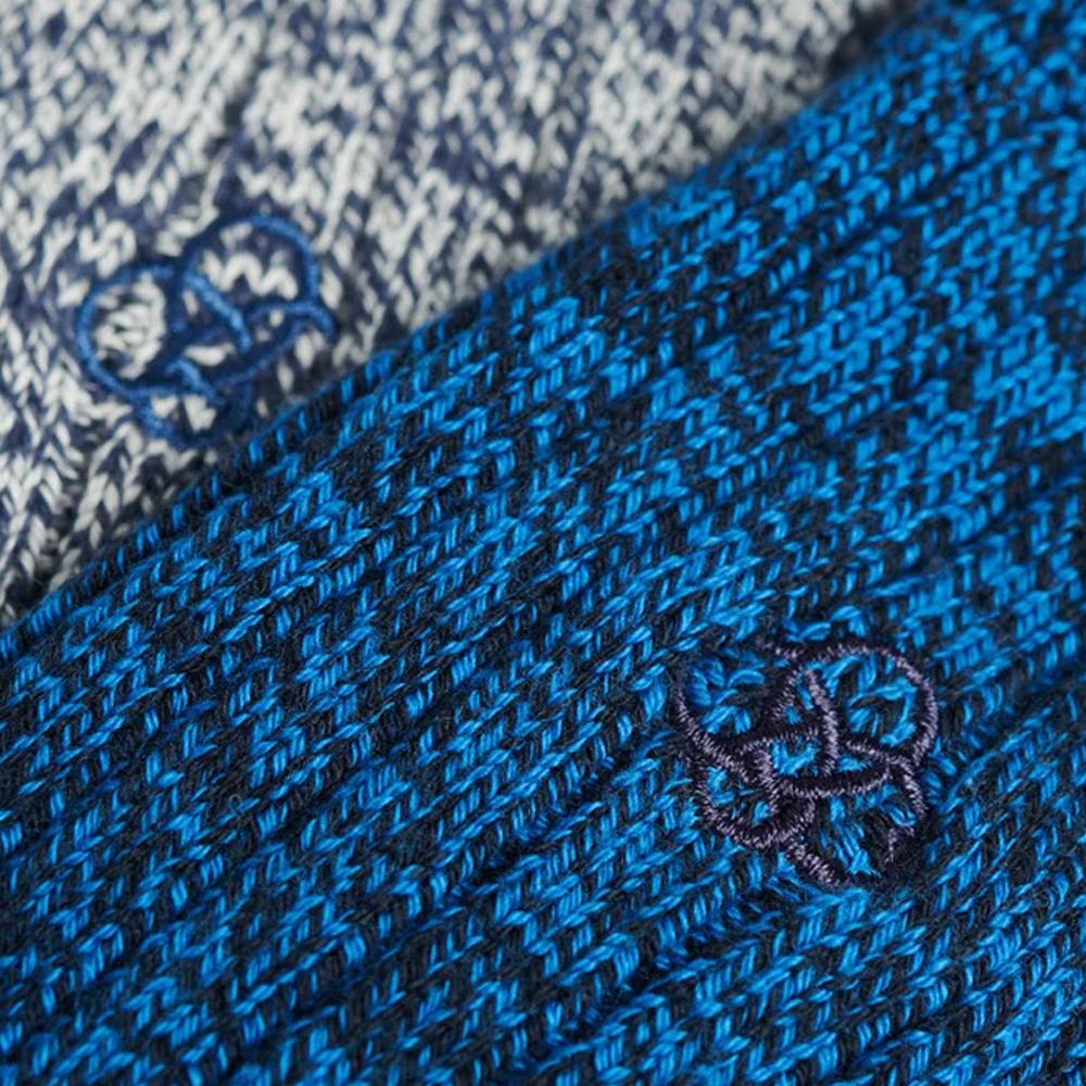 X2 Paires de Chaussettes Bleu Femme Superdry Twist Sock vue 2