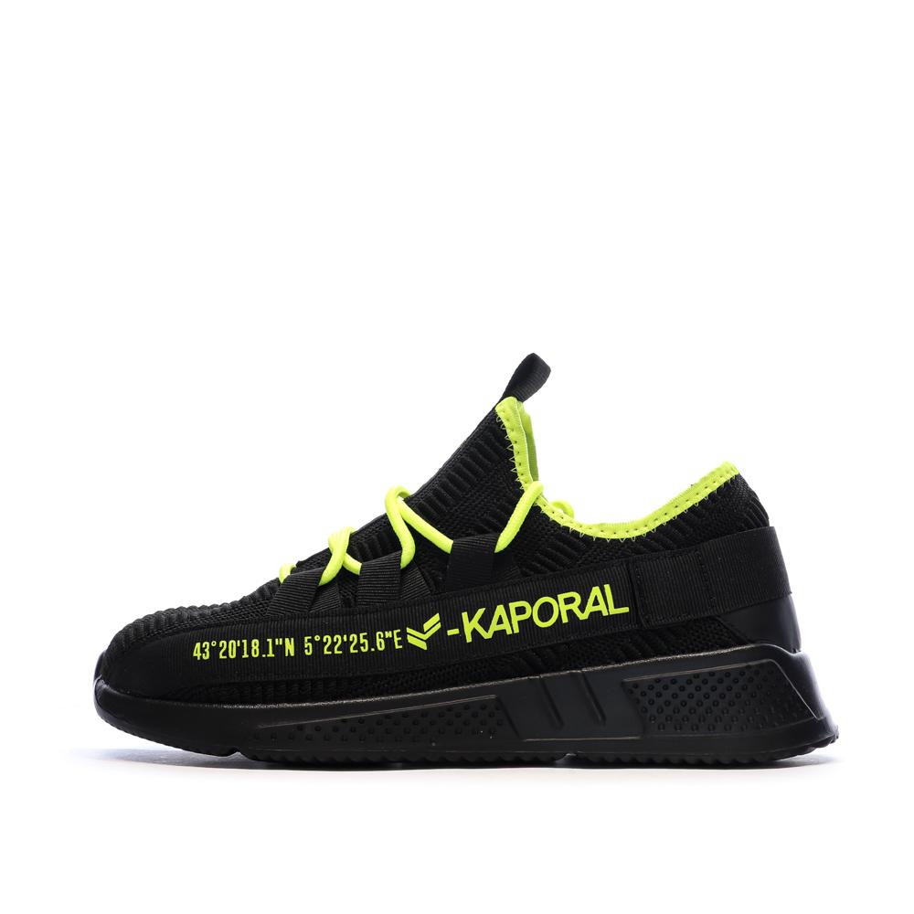 Baskets Noir/Jaune Homme Kaporal Dofino pas cher