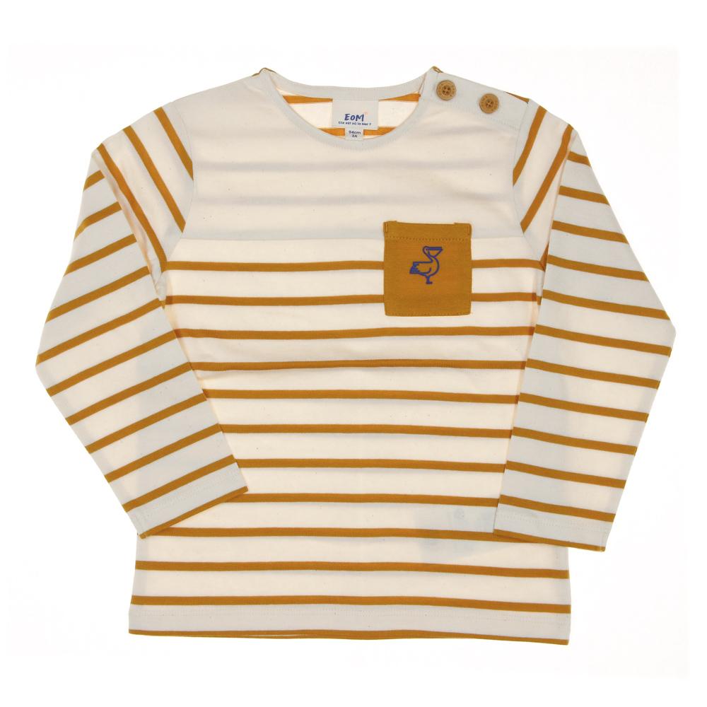 T-shirt Jaune à Rayures Garçon EOM Loriso pas cher