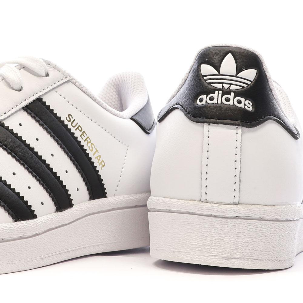 Baskets Blanches/Noires Enfant Adidas Superstar vue 7