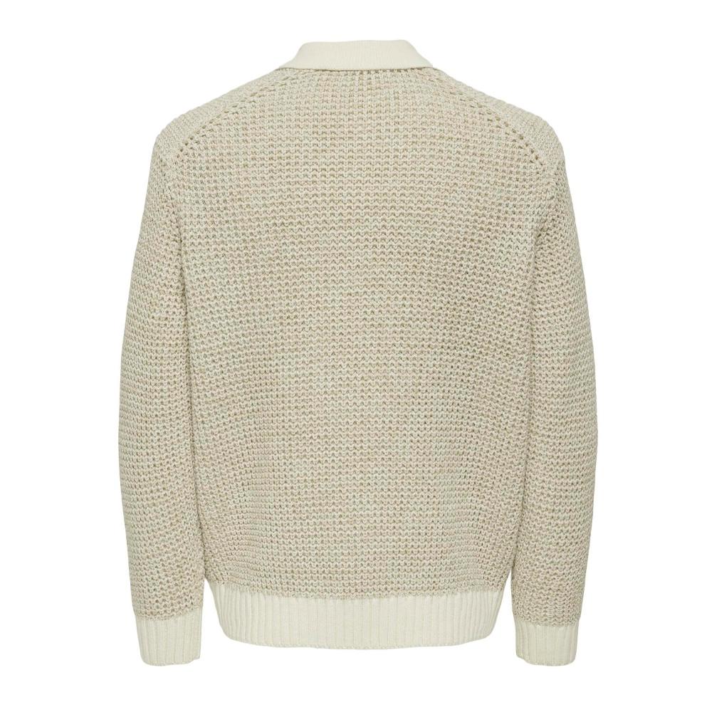 Polo Manches Longues Beige Homme Only & Sons Salf vue 2