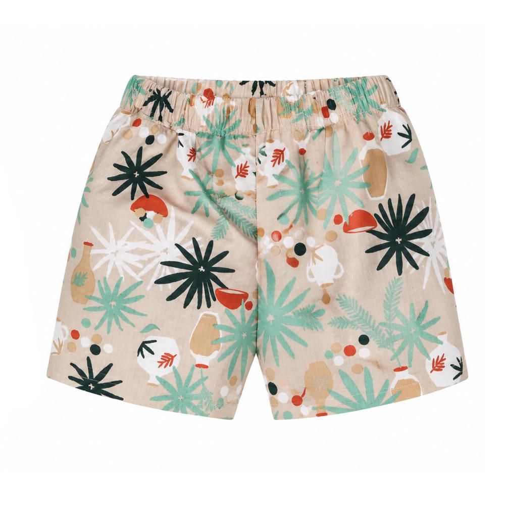 Short Tropical Beige/Vert Bébé P'tit Mome Paolo vue 2