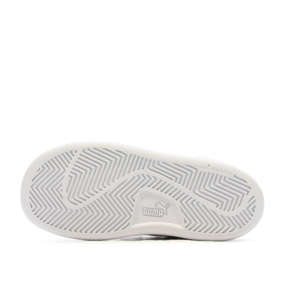 Baskets Gris Clair/Rose argentées fille Puma Smash v2 Glitz vue 5