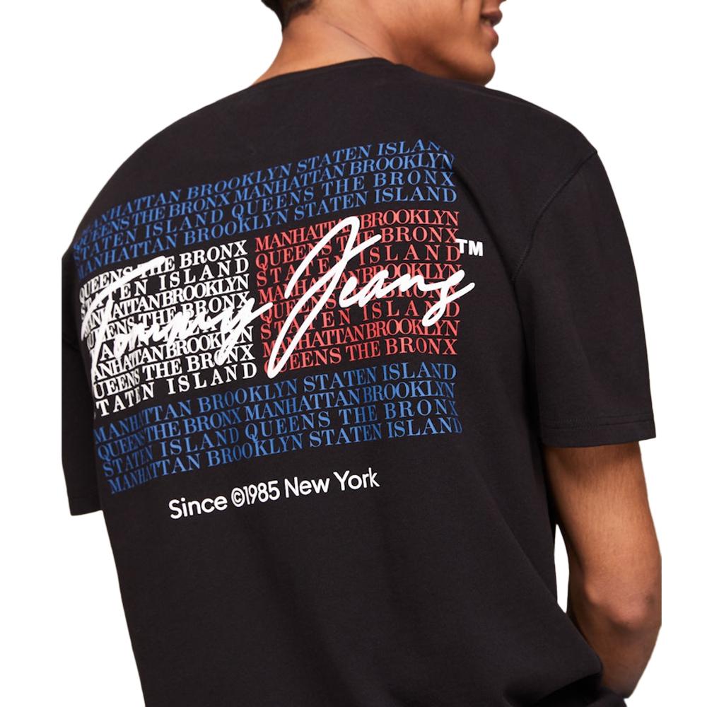 T-shirt Noir Homme Tommy Hilfiger Vintage vue 2
