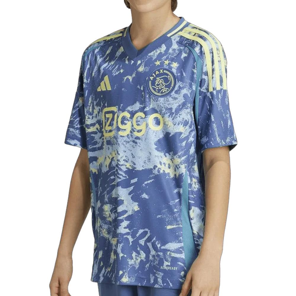 Ajax Amsterdam Maillot Extérieur Bleu Garçon Adidas 24/25 pas cher