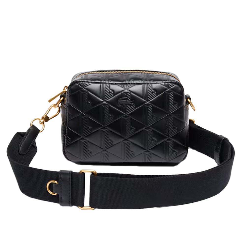 Sac à bandoulière Noir Lacoste Small Maheki Shoulder pas cher