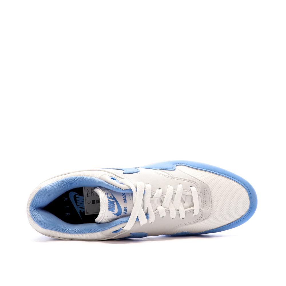Baskets Blanc/Bleu Homme Nike Air Max 1 vue 4