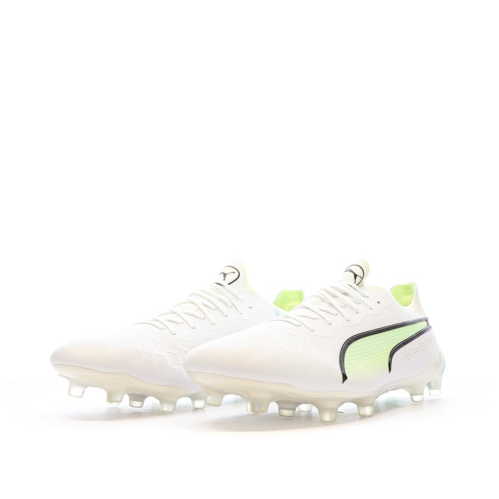 Chaussures de Football Blanc/Vert Homme Puma King Ultimate 107097 vue 6