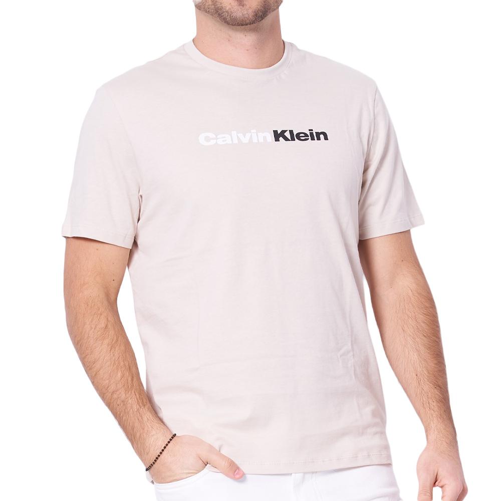 T-Shirt Beige Homme Calvin Klein Jeans 30s Eu Wholesale pas cher