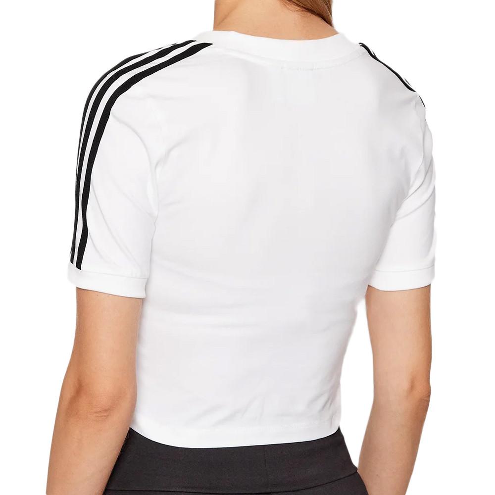 T-shirt Blanc Femme Adidas Cropped Tee vue 2