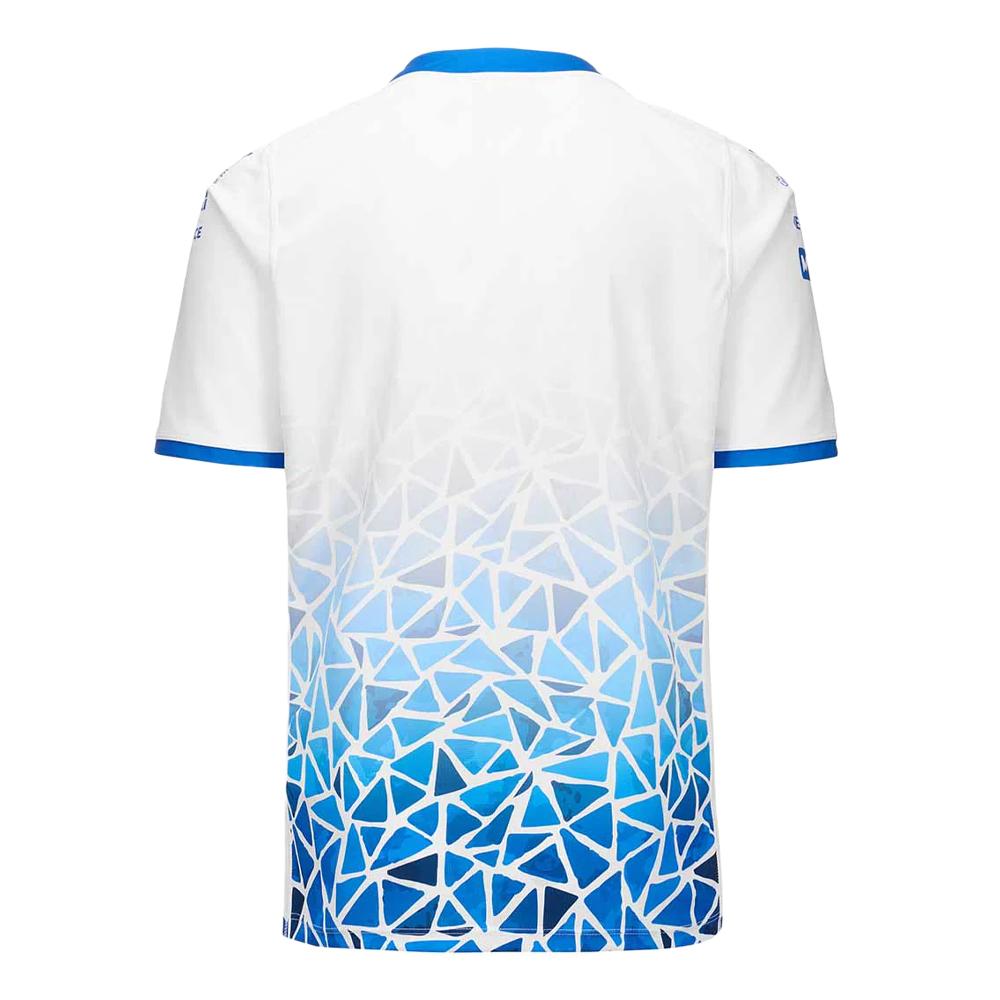 Barcelona Maillot Blanc/Bleu Garçon Kappa Kombat 2024 Alpine F1 vue 2