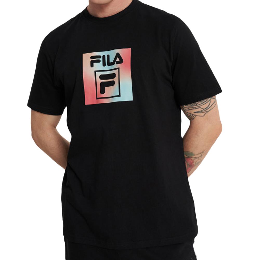 T-shirt Noir Homme Fila Soft Plastisol pas cher