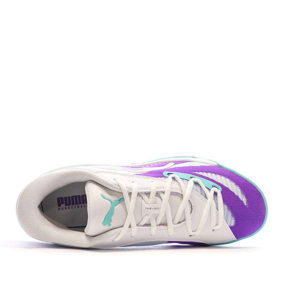 Chaussures de basket Bleu/Violette Homme Puma All Pro Nitro vue 4