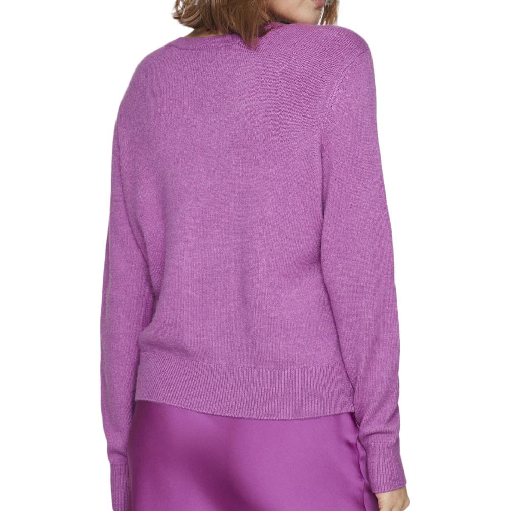 Pull Violet Femme Vila Viril vue 2