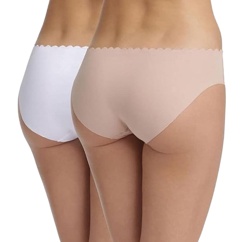 x2 Culottes Blanc/Nude Femme Dim DIM0A6M vue 2