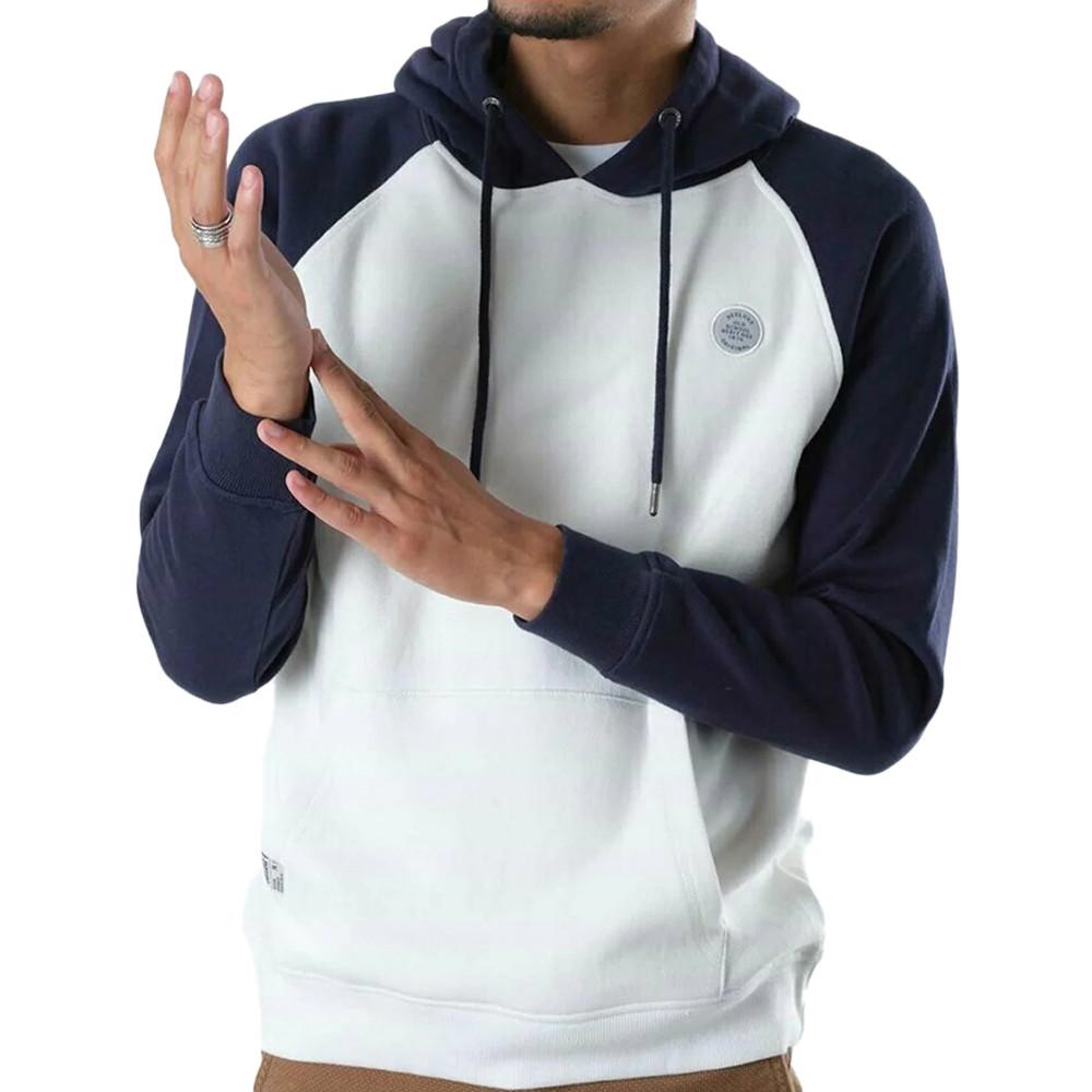 Sweat à capuche Blanc/Marine Homme Deeluxe Nether pas cher