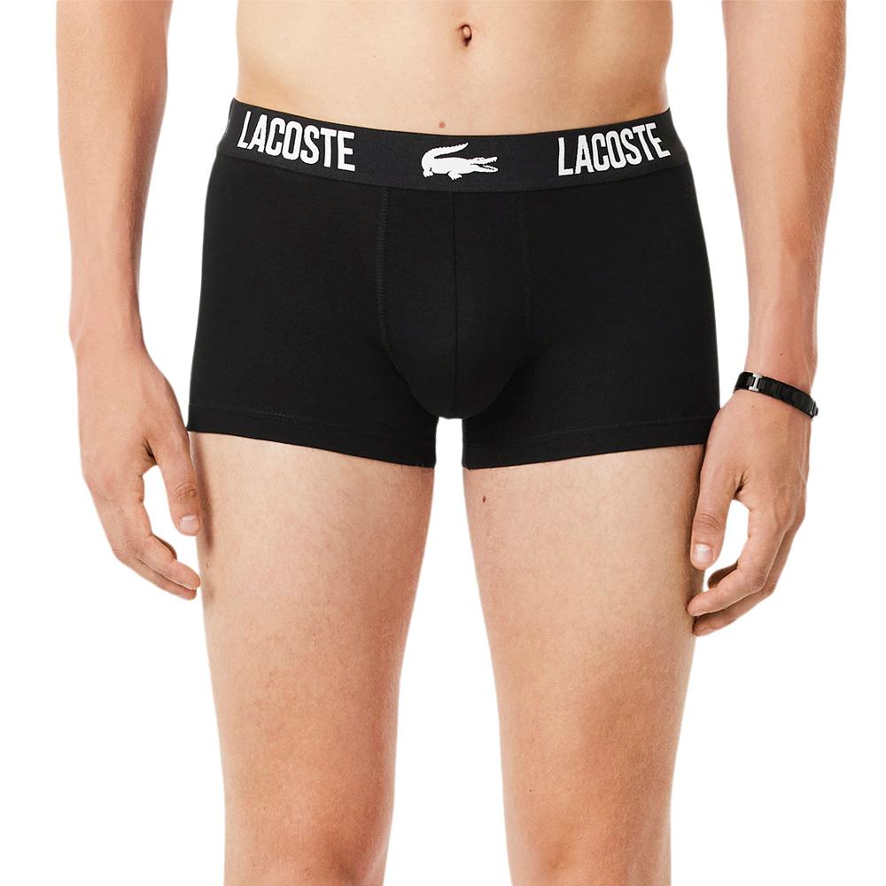 X3 Sous-vêtement Noir Homme Lacoste Stretch pas cher