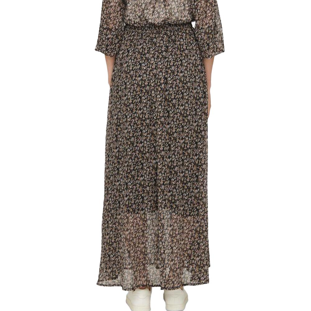 Jupe Imprimé Noir Femme JDY Nicole Maxi vue 2