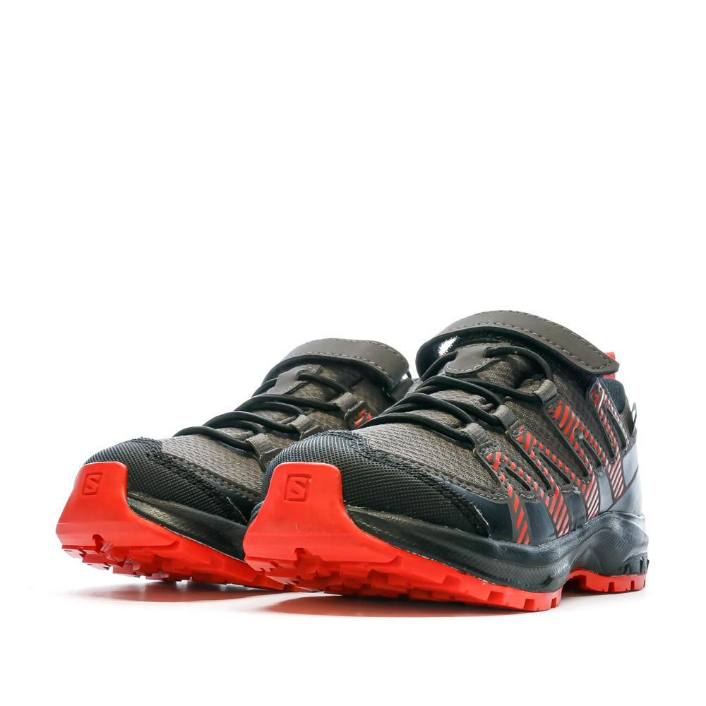 Baskets Grise/Rouge Garçon Salomon Xa Pro V8 vue 6