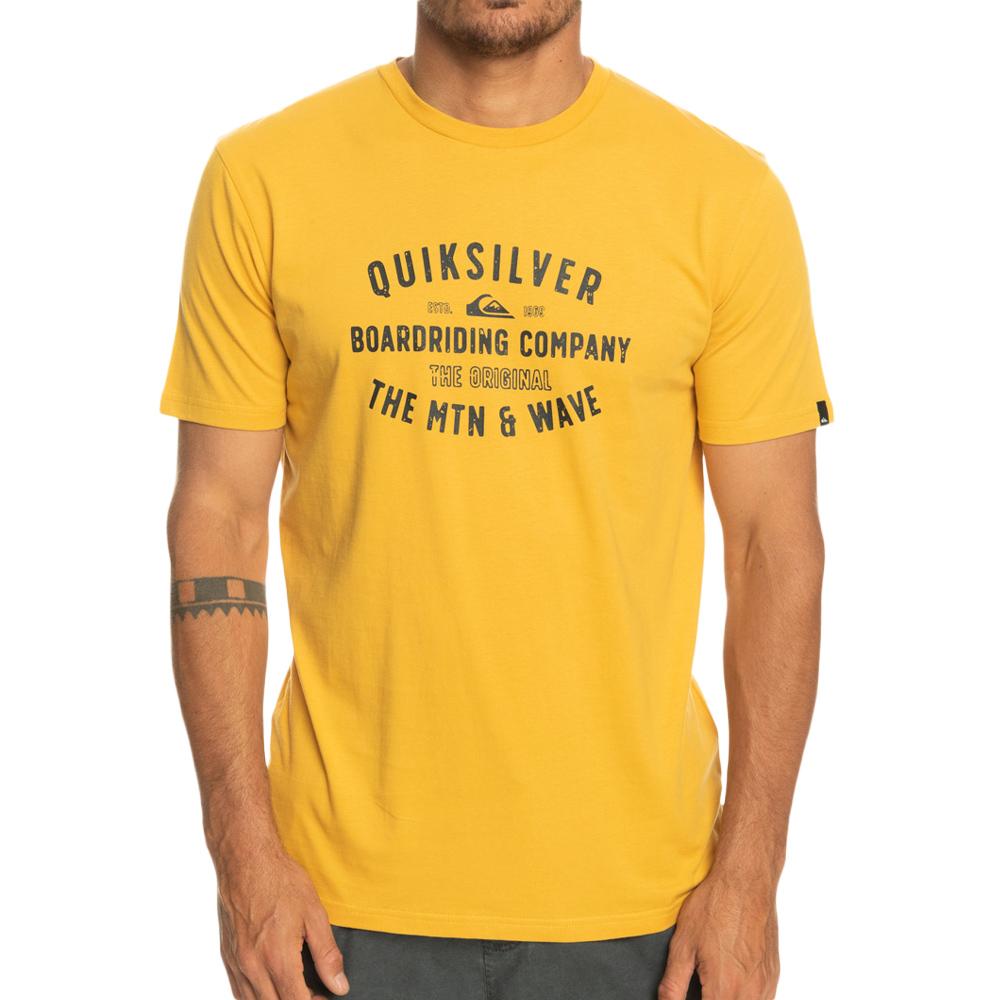 T-Shirt Jaune Homme Quiksilver flockup pas cher