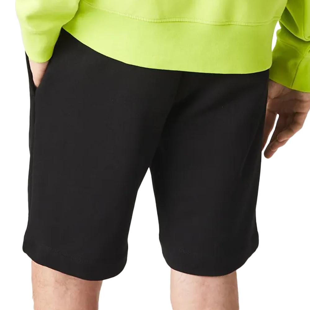 Short Noir Homme Lacoste Short Regular Fit En Molleton vue 2