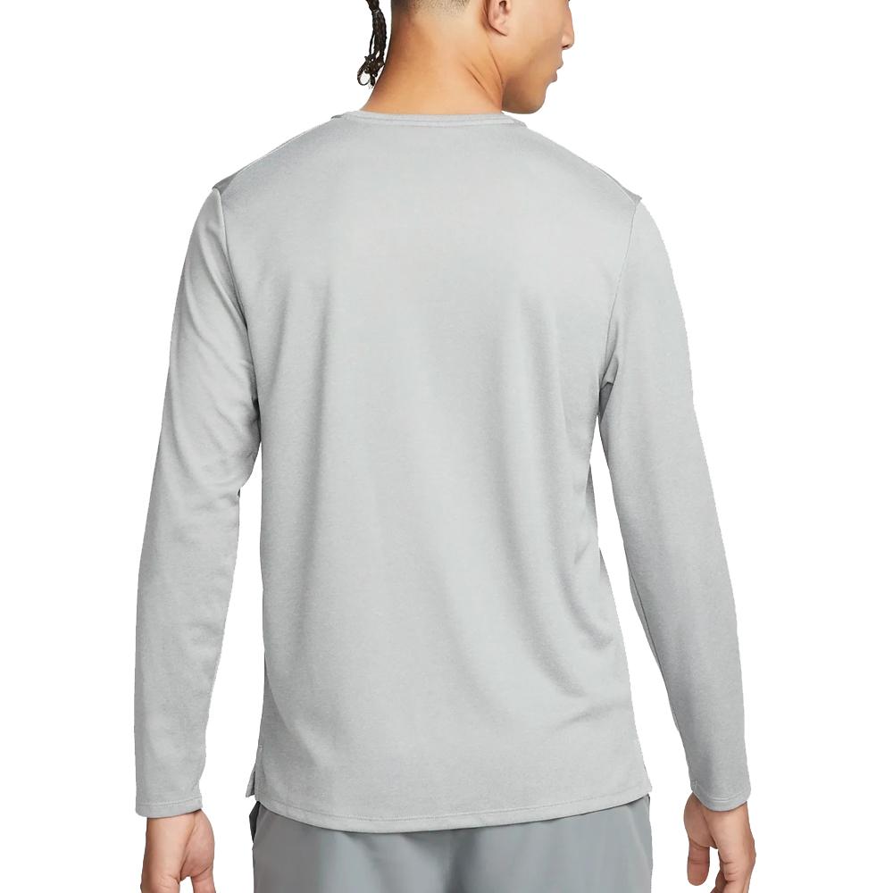 T-shirt Manches Longues Grises Homme Nike Miler vue 2