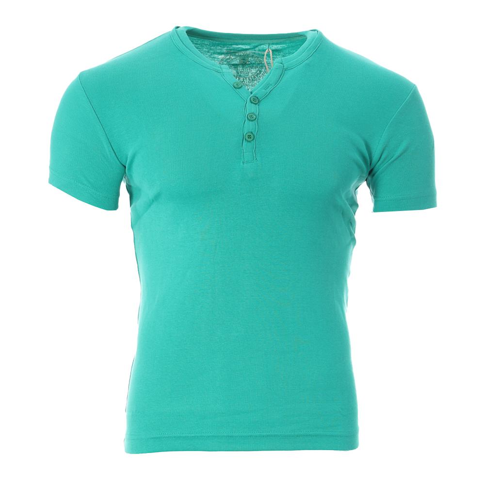 T Shirt Turquoise/Vert Homme la maison Blaggio Theo pas cher