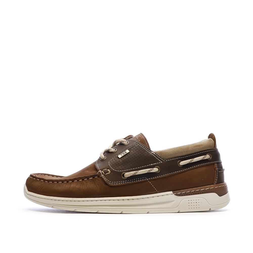 Zapatos náuticos marrones para hombre TBS Mat barato