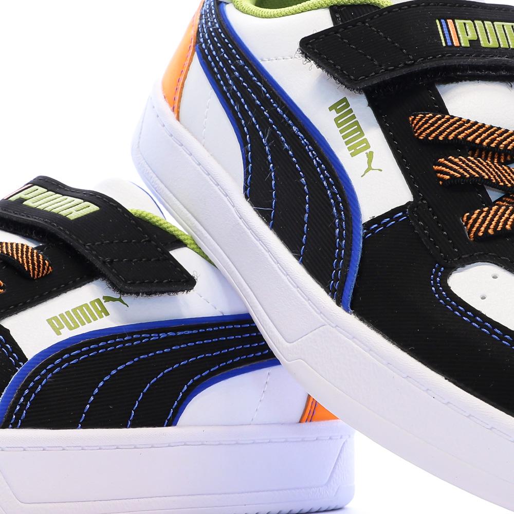Baskets Blanches/Noires/Bleu Garçon Puma Caven 2.0 vue 7