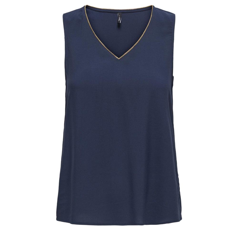 T-Shirt Marine/Doré Imprimé Femme Only Onlselina pas cher
