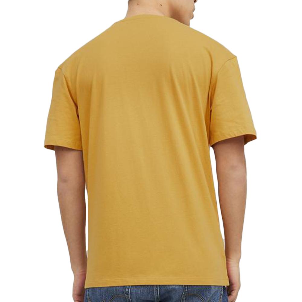 T-shirt Jaune Homme Jack & Jones 12236514 vue 2